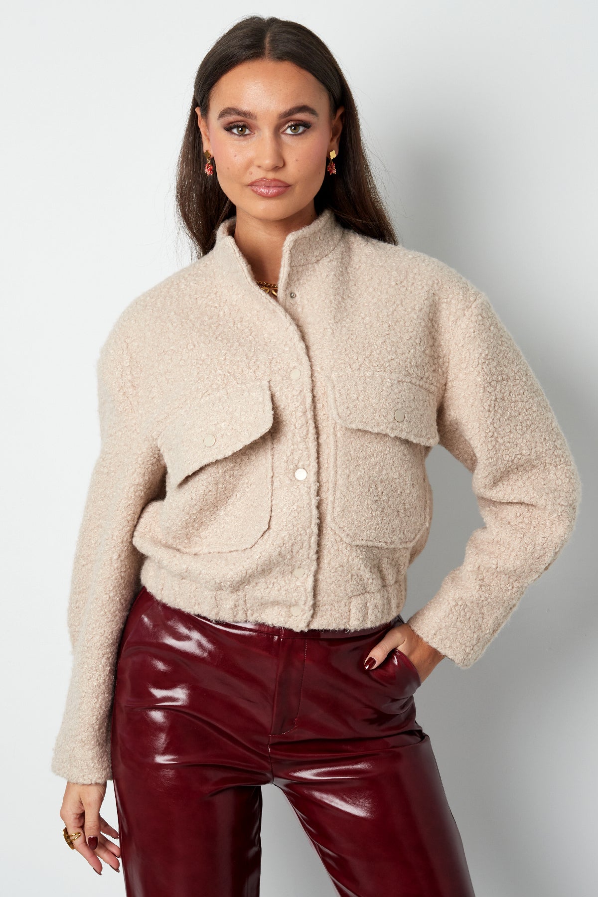 Dames casual jacket van polyester in vijf kleuren – productfoto 3