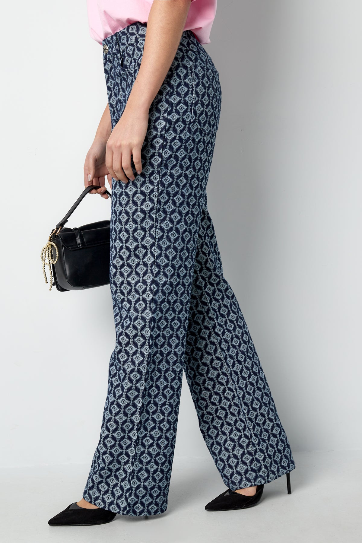 Jean droit pour femme à motif géométrique – photo 5
