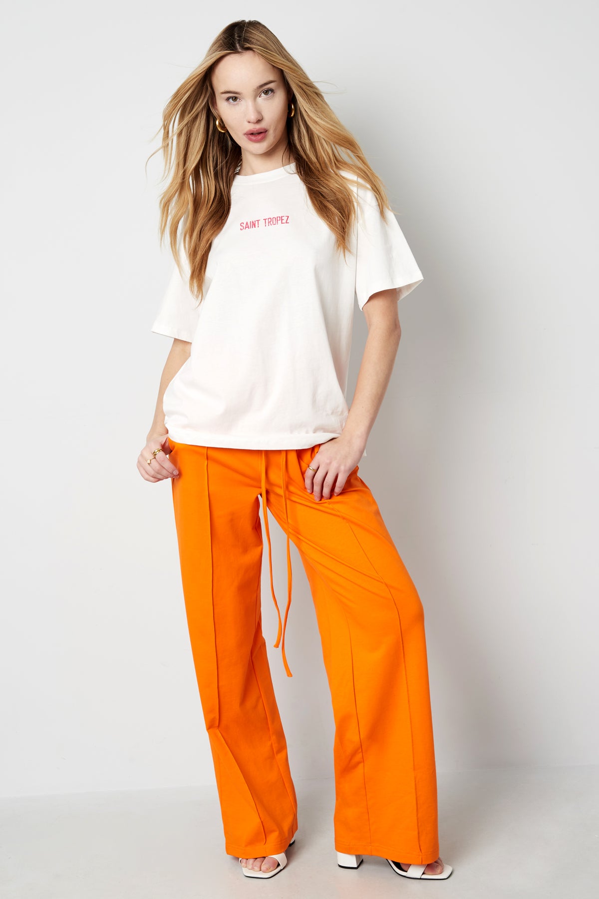Pantalon large pour femme avec cordon de serrage à la taille – photo 6