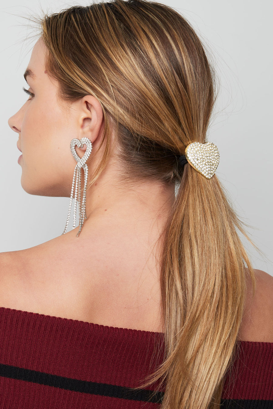 Élastique à cheveux en alliage métallique – doré et rose
