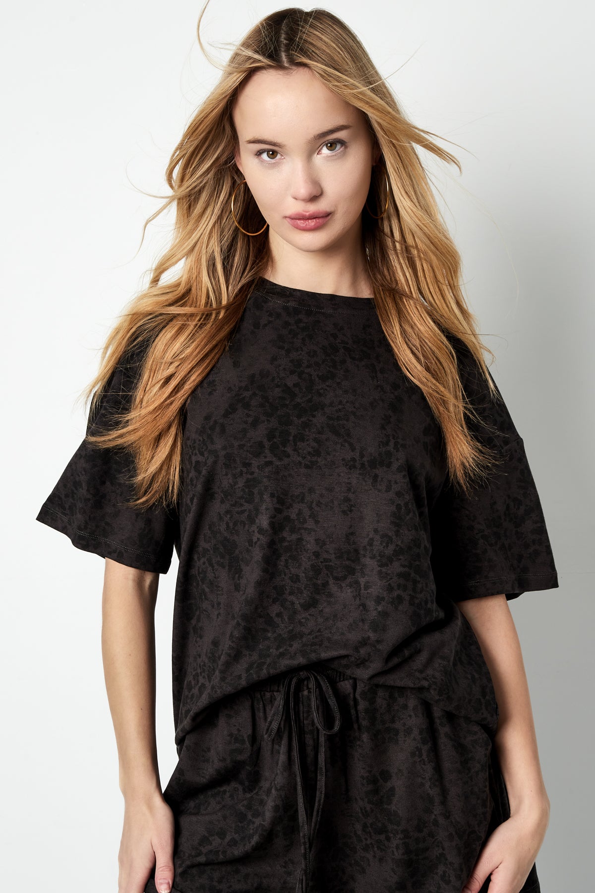 T-shirt pour femme à imprimé léopard et coupe oversize – photo 2