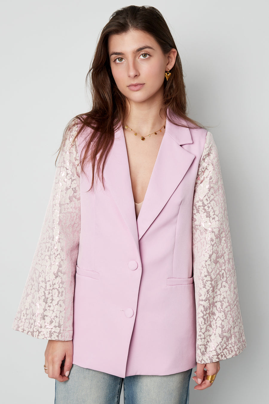 Blazer pour femme avec détails en dentelle