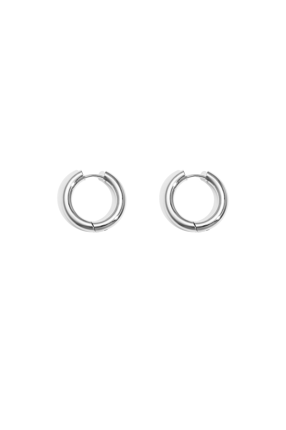 Basic creolen oorbellen - large Stainless Steel