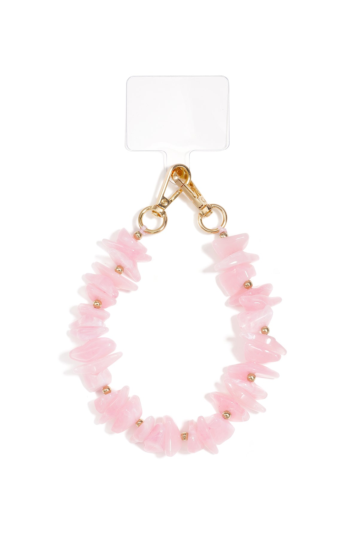 Phone lanyard made of acrylic, alloy, and CCB with beads - multiple colors