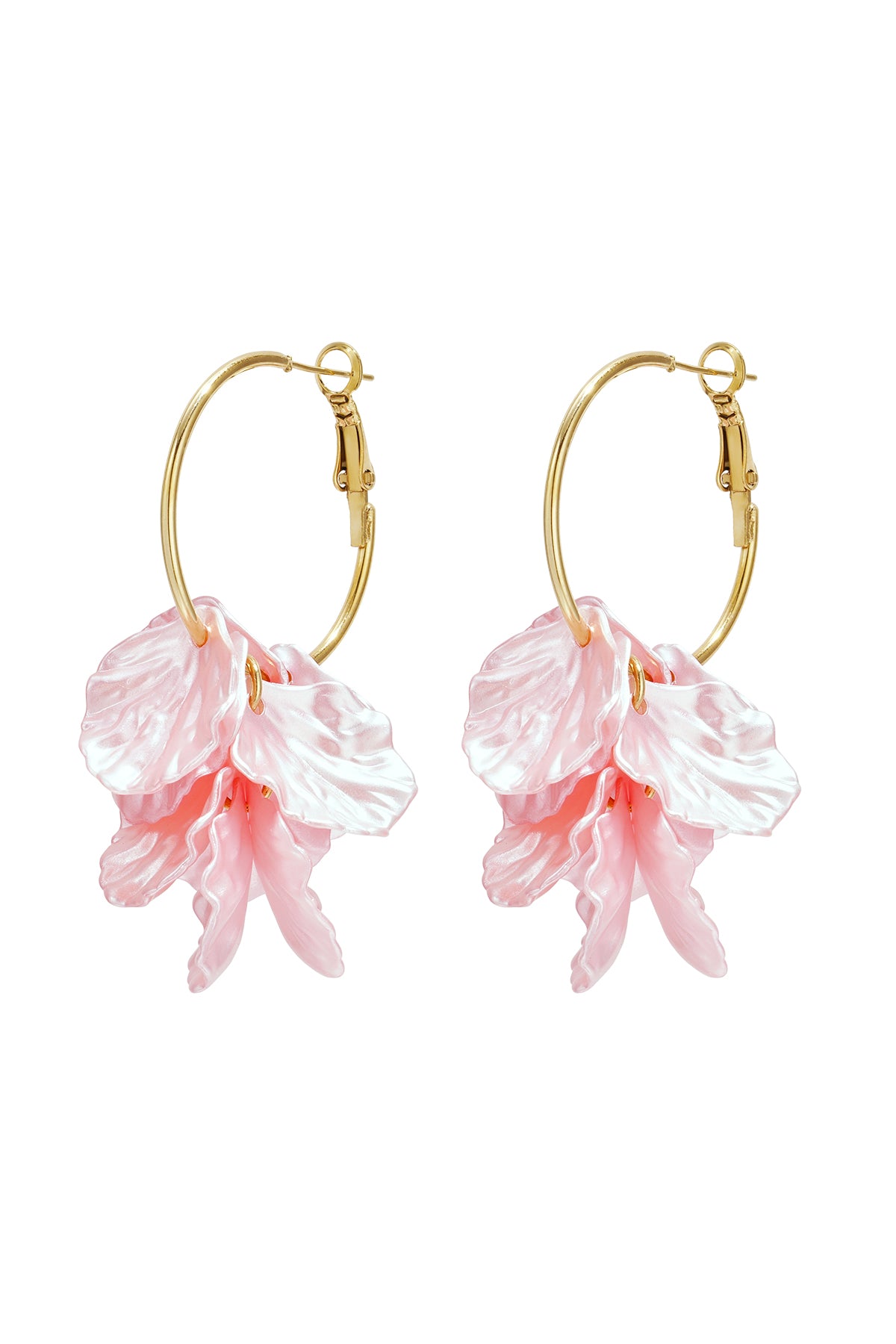 Boucles d'oreilles pendantes en acier inoxydable avec motif floral pour femmes – plusieurs coloris