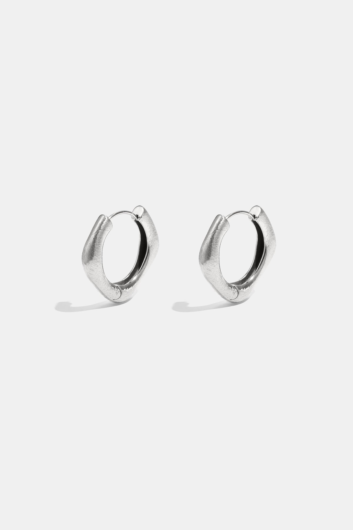 Ladies' 304 Stainless Steel Rectangular Earrings – Gold and Silver Tone