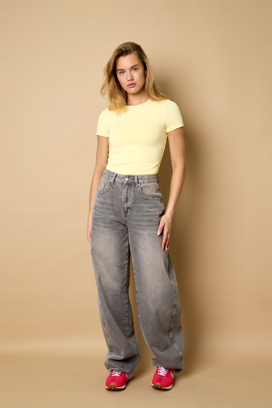 Dames basic T-shirt van nylon – productfoto 11