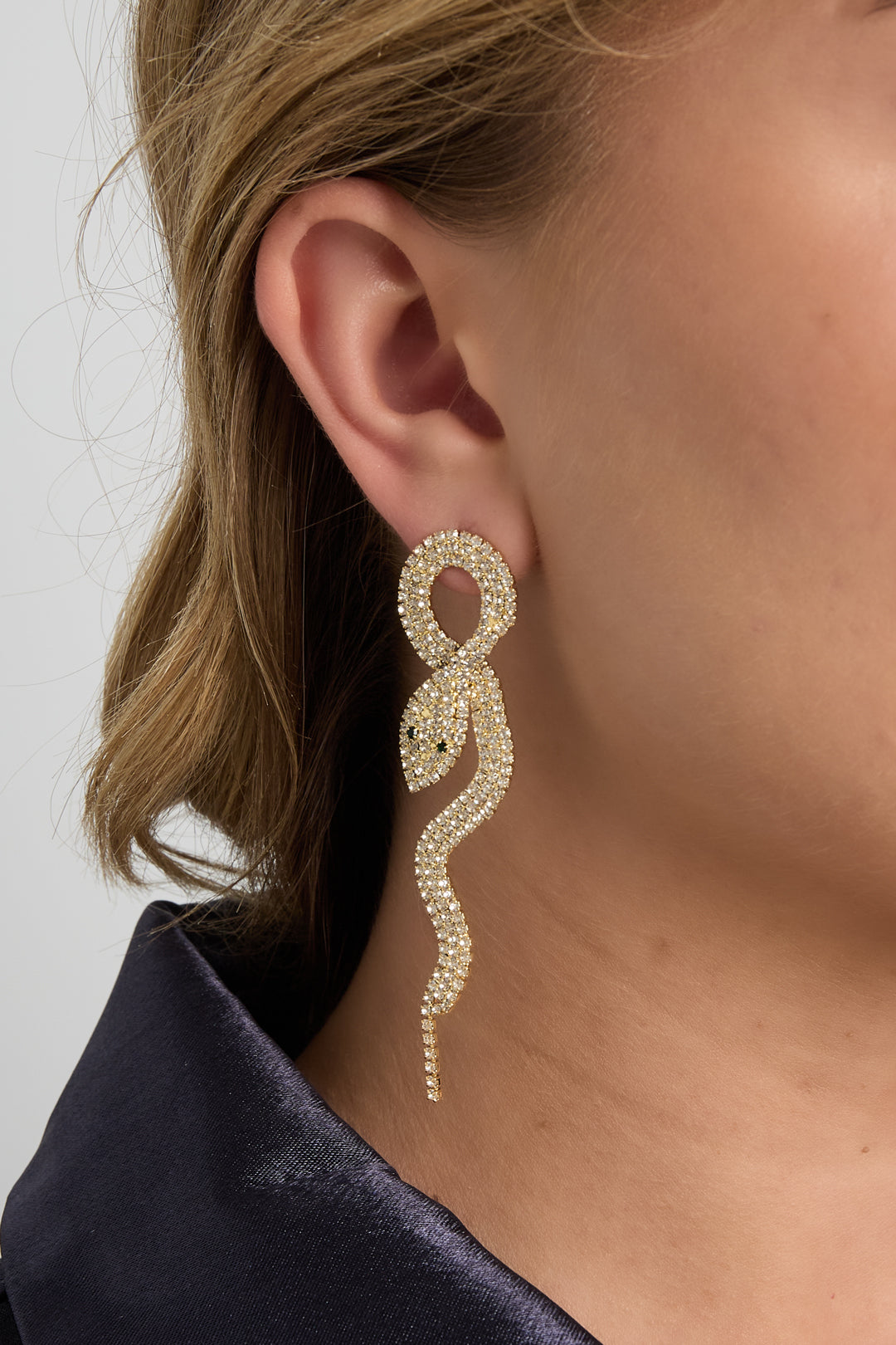 Copper snake motif party earrings for women - gold-plated and silver-plated – image 3