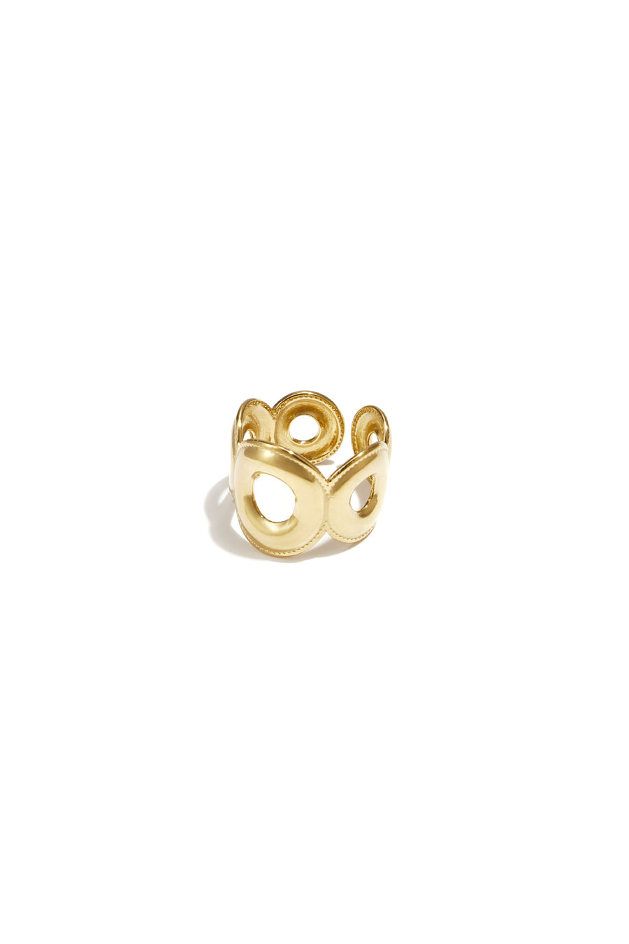 Verstelbare statement ring van cirkels