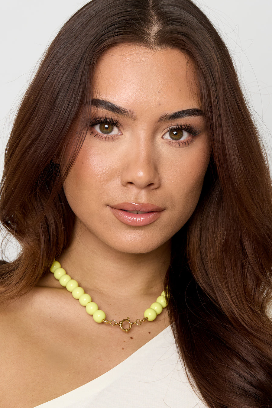 Collier de perles en résine pour femme – multicolore – créatif
