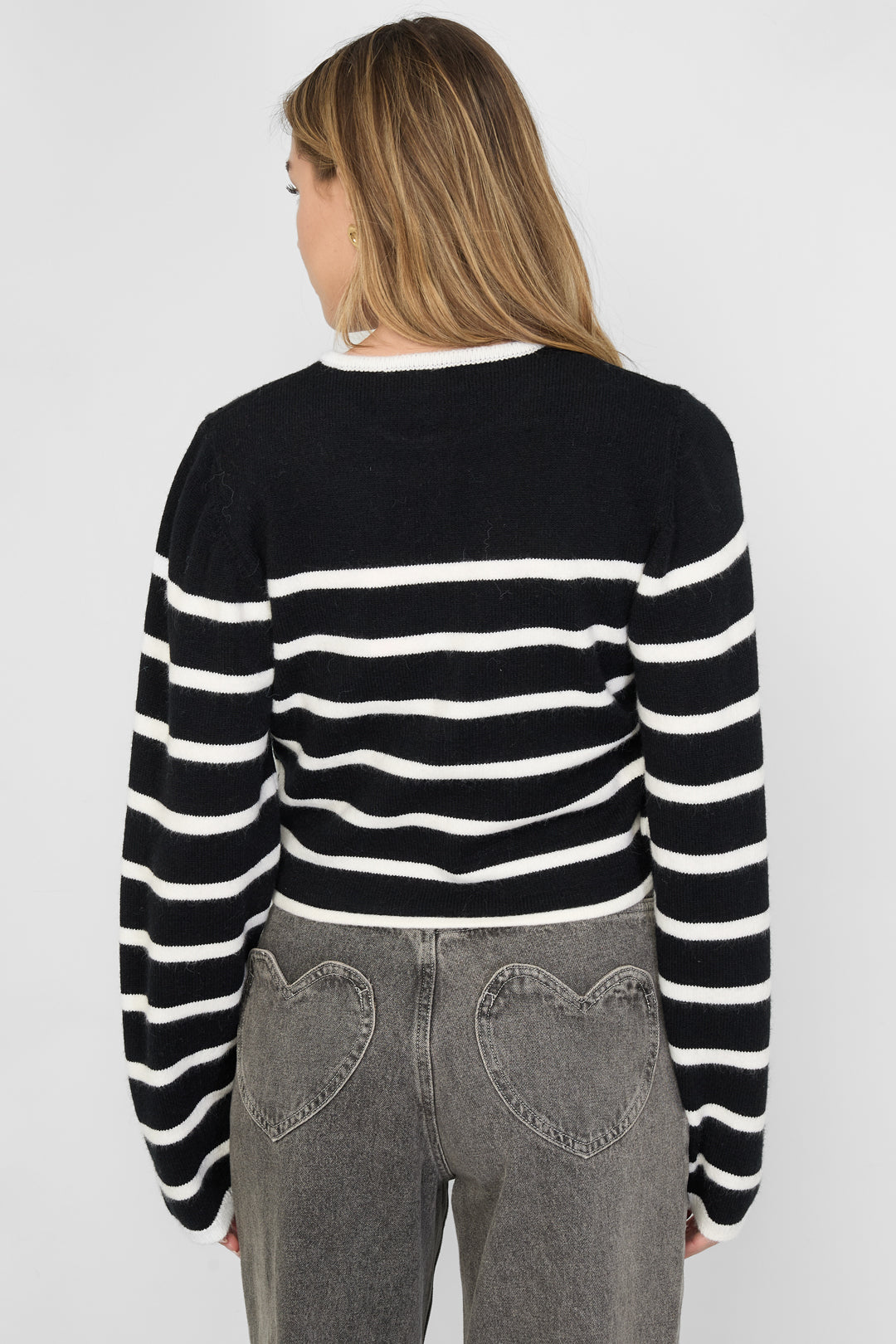 Dames Loving Stripe gebreide trui in drie kleuren – productfoto 6