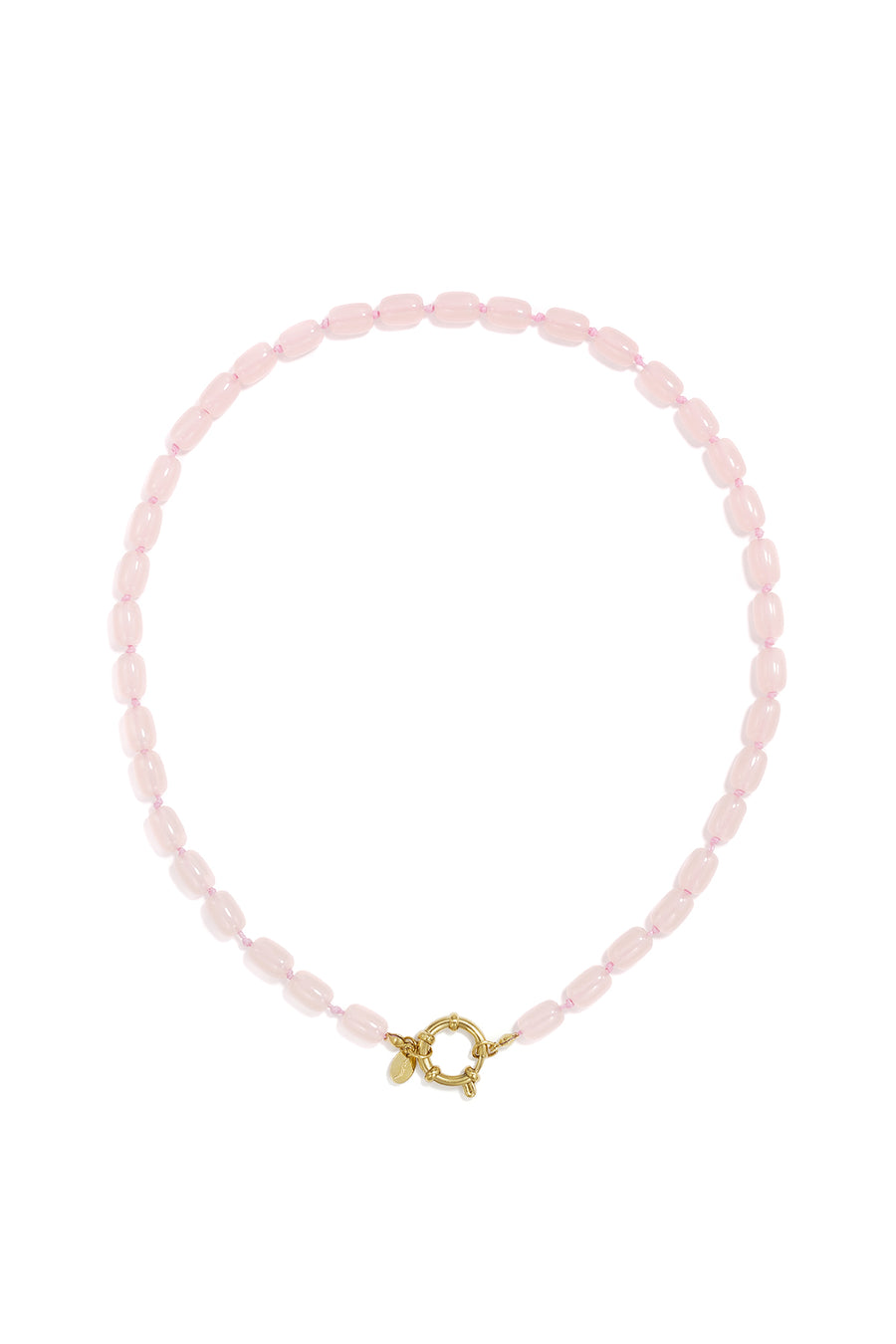 Collier de perles pour femme en acier inoxydable, verre avec motif uni - plusieurs coloris