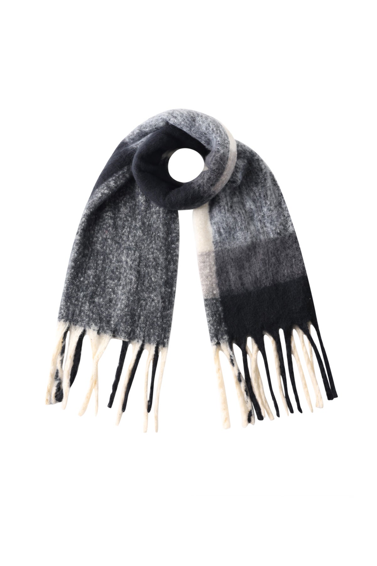 Écharpe d'hiver pour femme 100 % polyester avec mélange de couleurs – plusieurs coloris