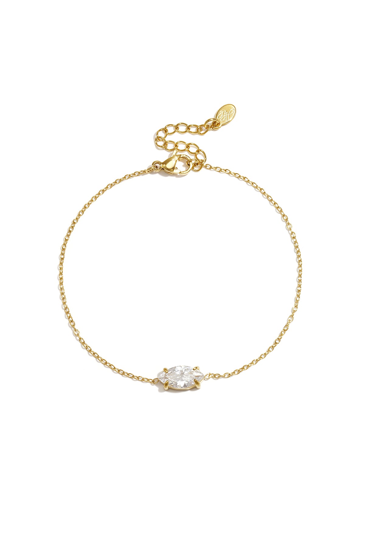 Women's Oval Stainless Steel Charm Bracelet - Gold-Tone and Silver-Tone