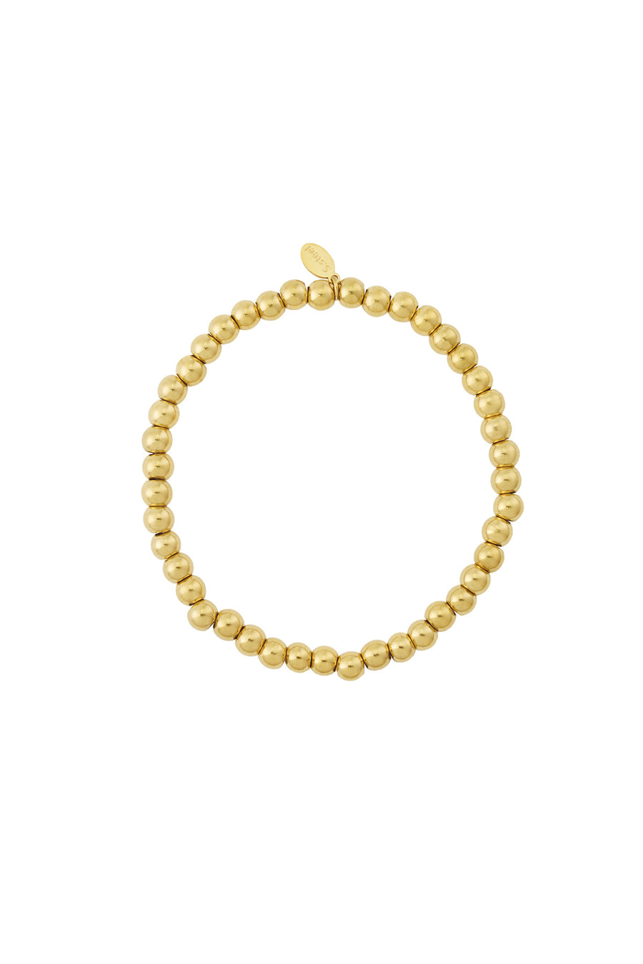Bracelet de perles pour femmes en acier inoxydable - couleur or et couleur argent