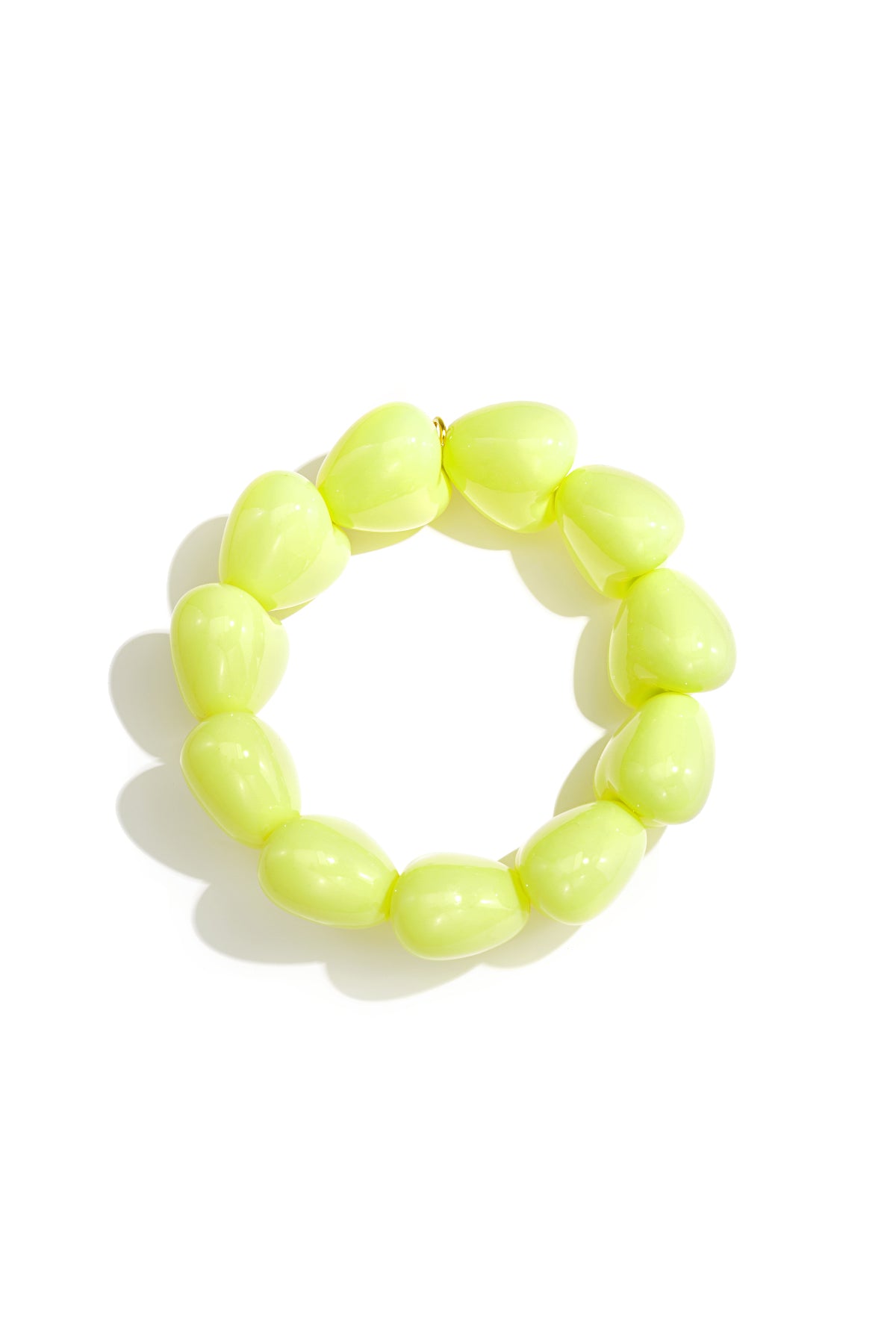 Armband met groot hart en 11 kralen