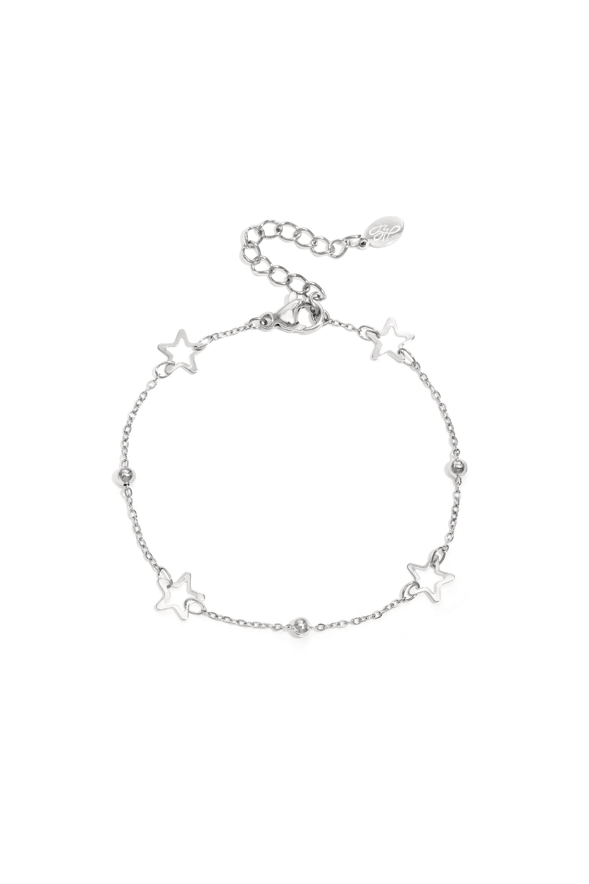 Bracelet à maillons pour femme en acier inoxydable avec motif étoile – doré