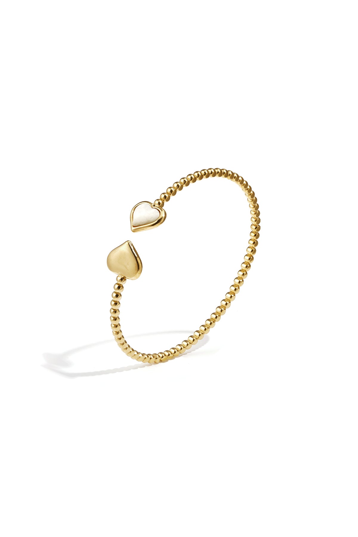 Symmetrisch gestipte bangle met gedetailleerde uiteinden