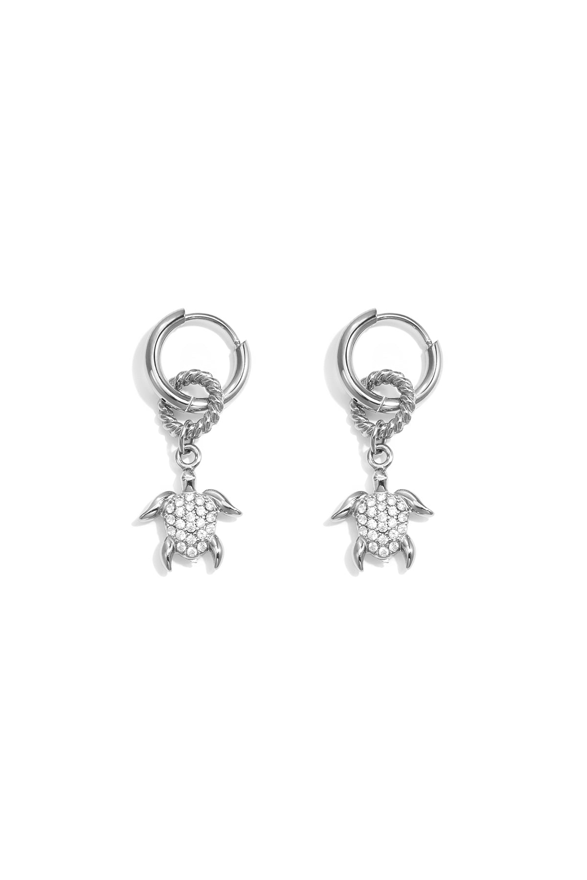 Women's Gold-Tone Stainless Steel Animal Motif Drop Earrings