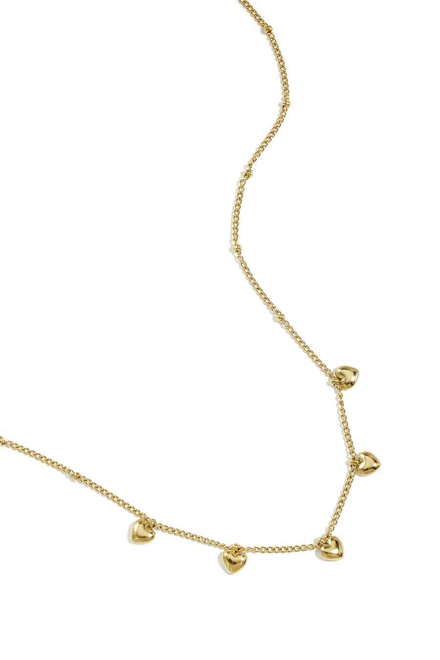 Minimalistische ketting met kleine hartjes