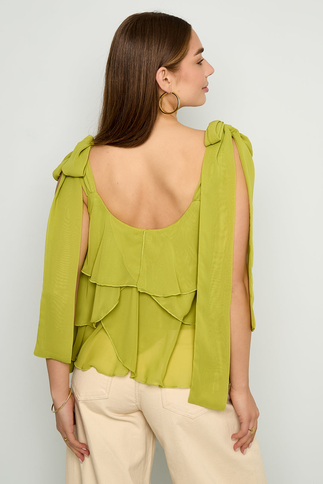Mouwloze dames top met ruches – productfoto 9