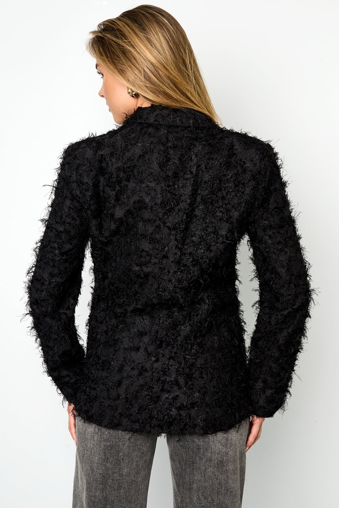 Dames blazer van polyester met textuur – productfoto 6