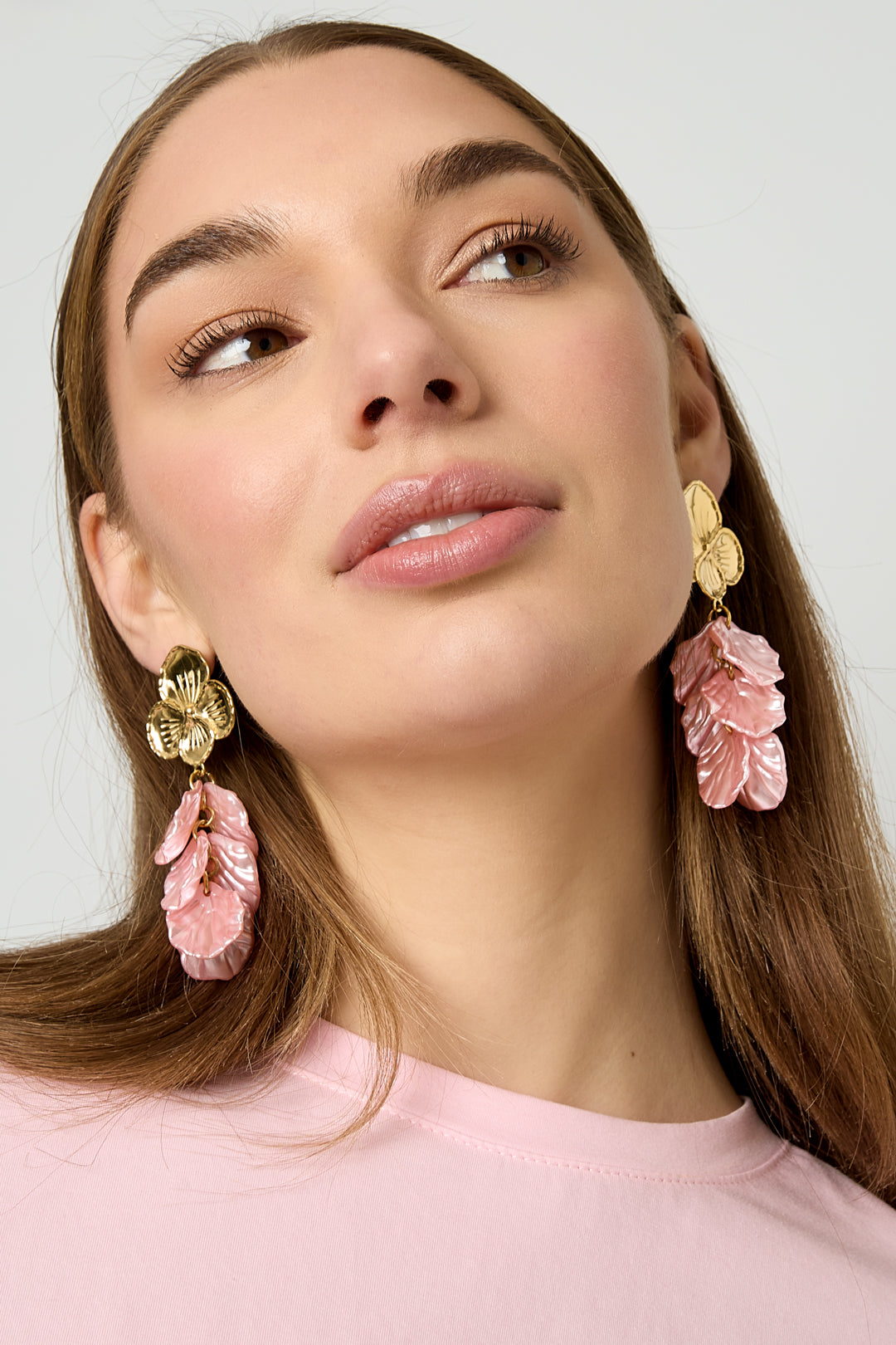 Boucles d'oreilles pendantes pour femmes en acier inoxydable avec motif floral – plusieurs couleurs – photo 2