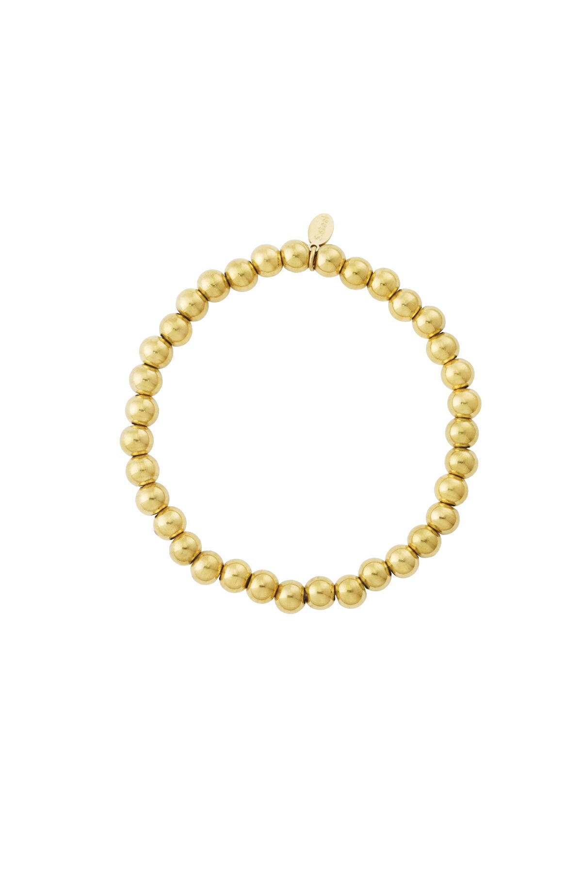 Stainless steel beaded bracelet for women – gold-tone and silver-tone