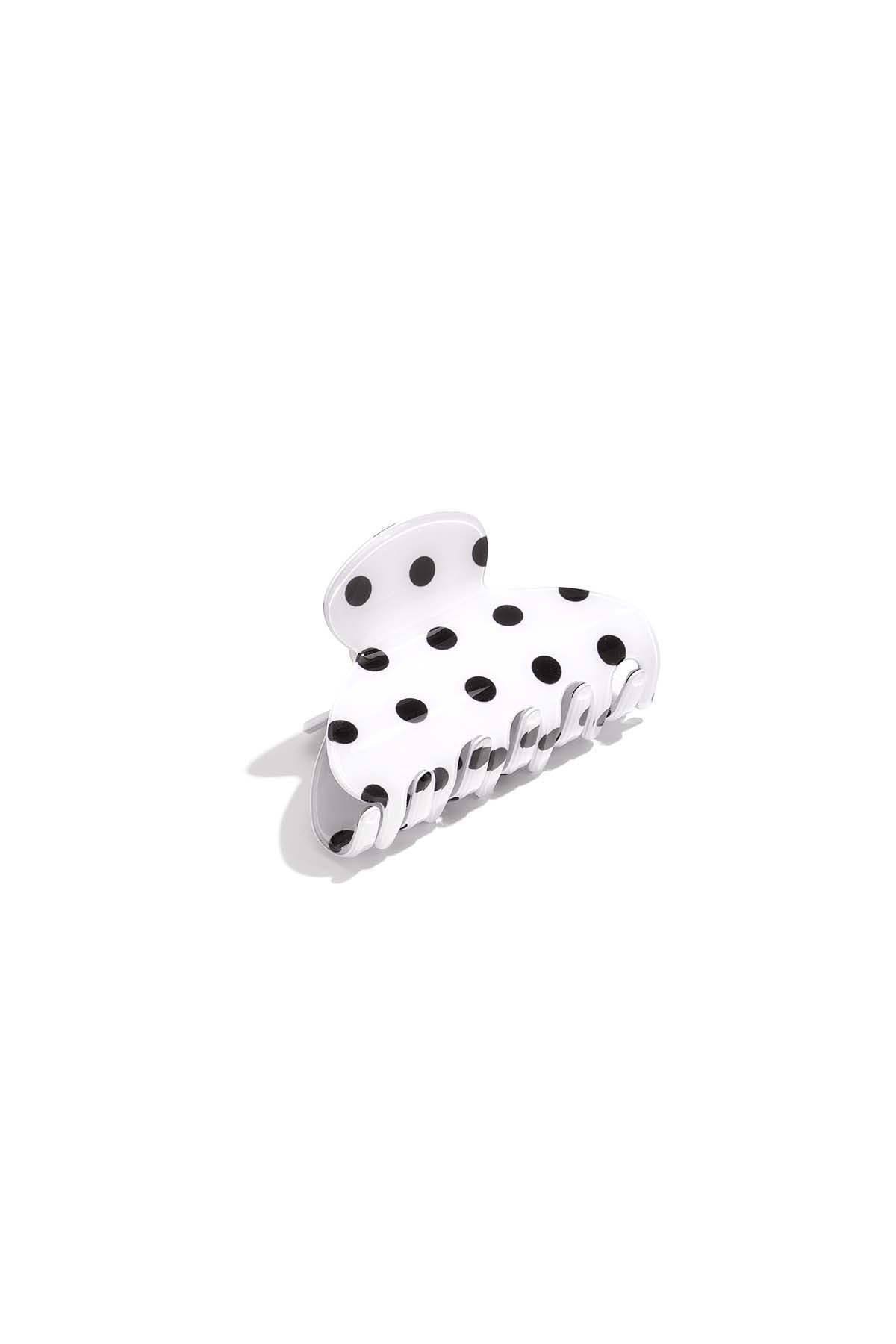 Polka Dot Faux Acetate Hair Claw - Multiple Colours