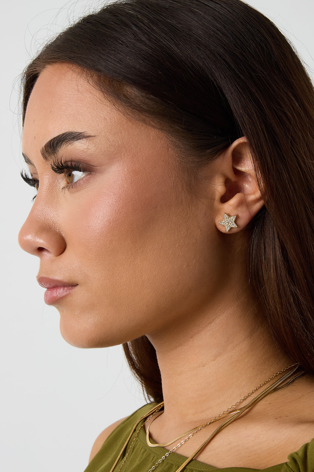 Women's Stainless Steel Stud Earrings with Star Motif - Gold-plated – image 4