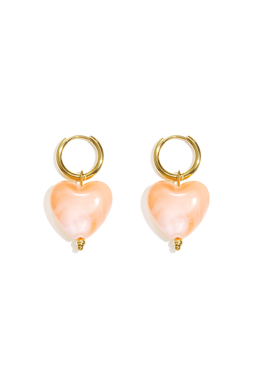 Boucles d'oreilles pendantes en acier inoxydable en forme de cœur pour femme – plusieurs coloris