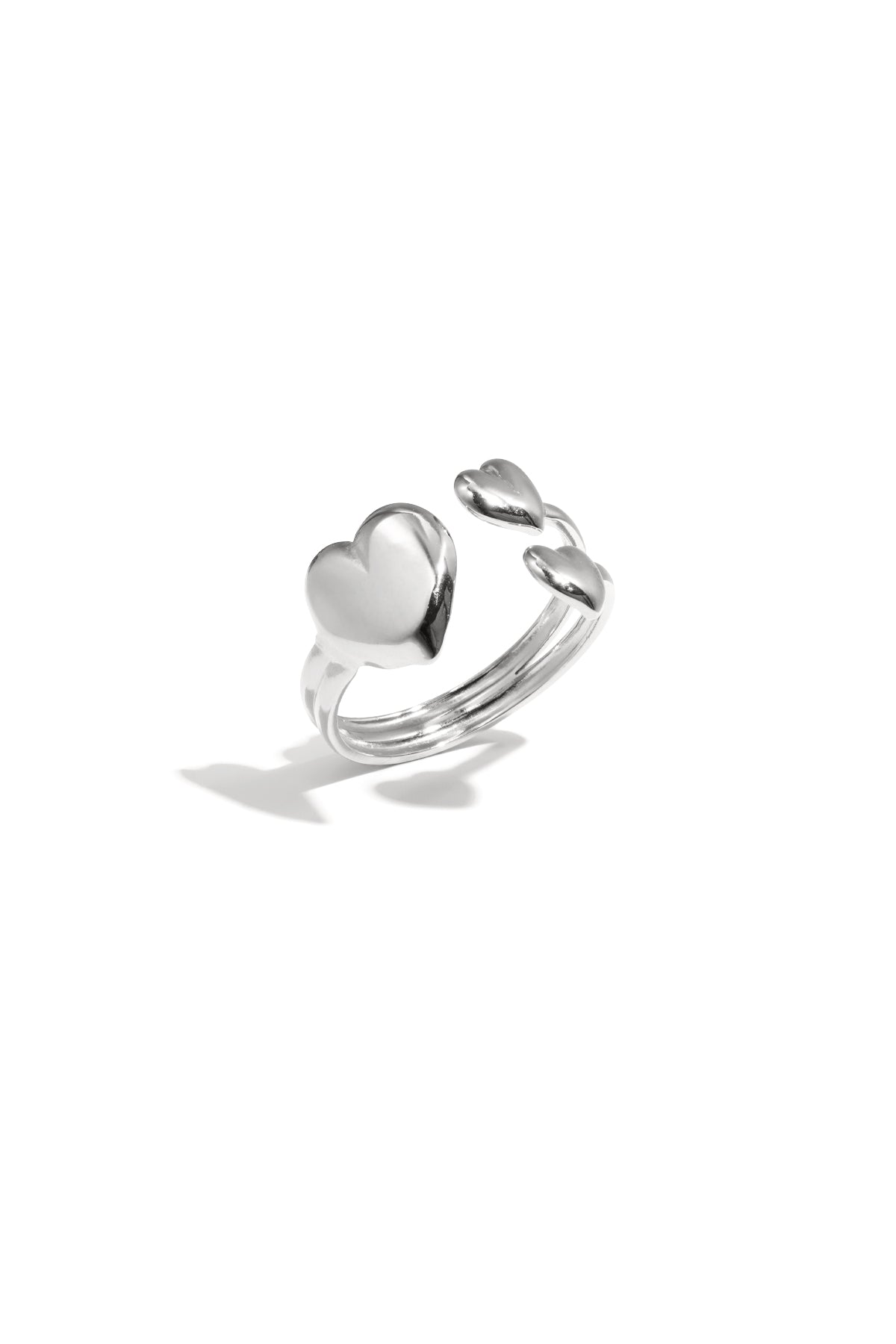 Minimalist Stainless Steel Women's Heart Ring – Gold Tone