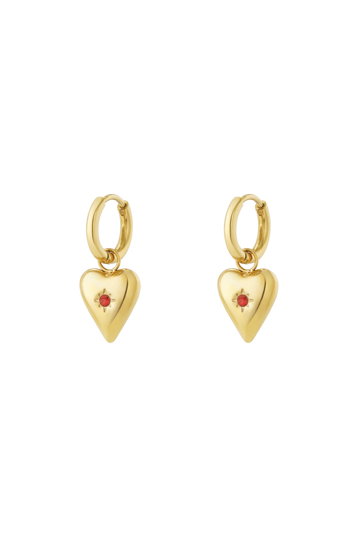 Boucles d'oreilles pendantes en acier inoxydable en forme de cœur pour femme – plusieurs couleurs