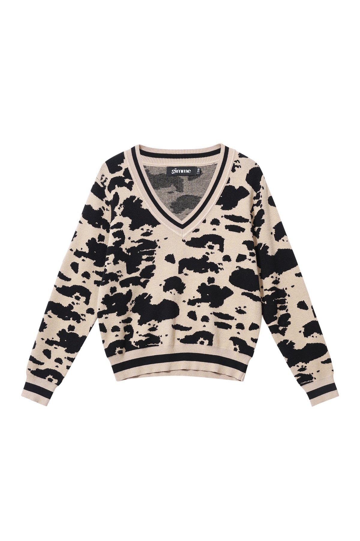 Pull en maille pour femme avec imprimé léopard et détail crochet