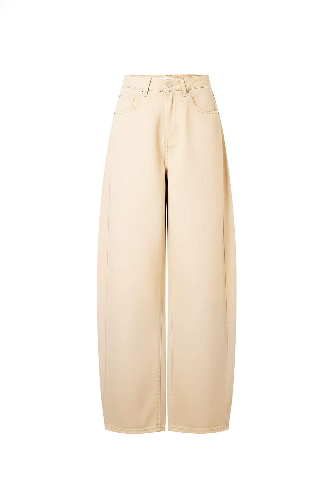 Jean large taille haute pour femme