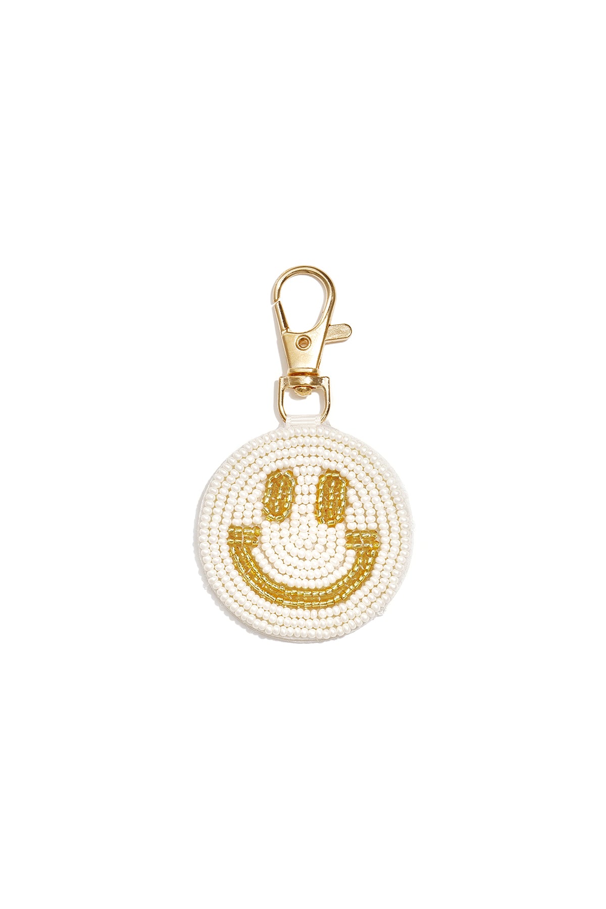 Pendentif de sac en verre, alliage métallique avec motif smiley – plusieurs couleurs