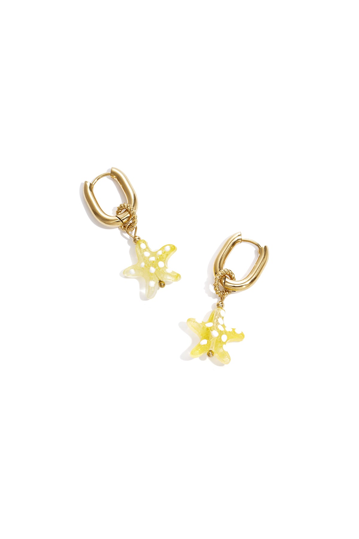 Boucles d'oreilles pendantes en acier inoxydable avec motif étoile pour femme – plusieurs couleurs