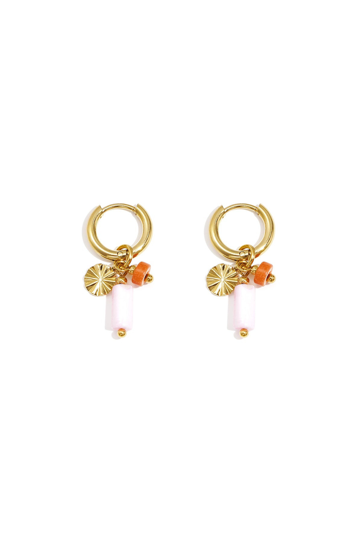 Boucles d'oreilles pendantes en acier inoxydable pour femmes de forme organique – plusieurs couleurs