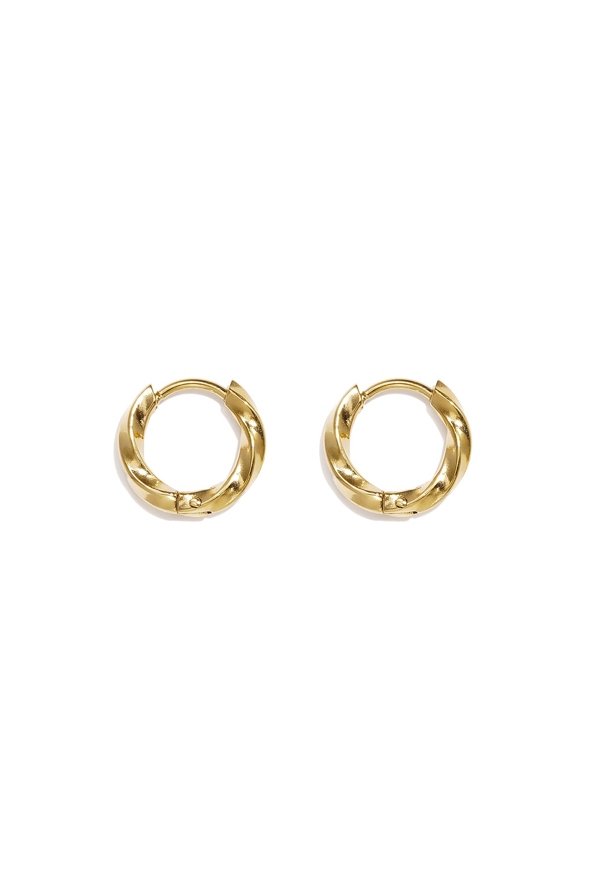 Women's Round Stainless Steel Hoop Earrings – Gold and Silver Tone
