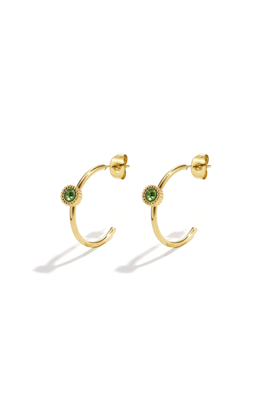 Women's Round Stainless Steel Hoop Earrings – Multiple Colors