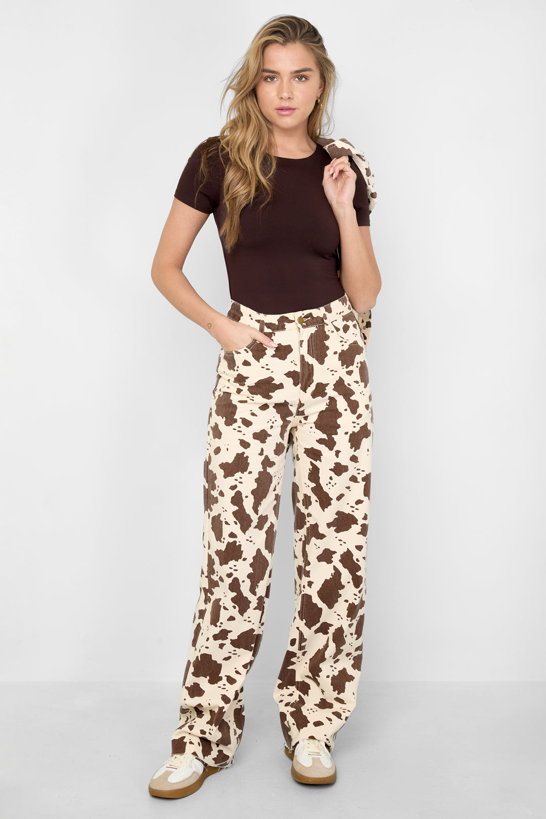 Tweedelige denimset met kleurcontrast – productfoto 6