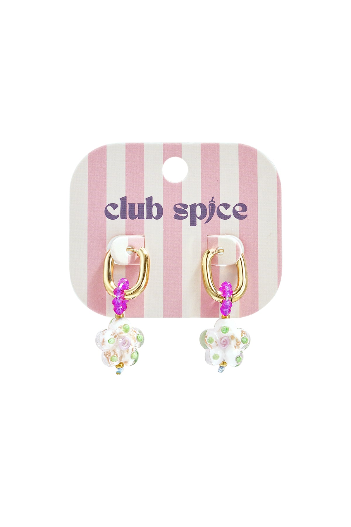 Boucles d'oreilles pendantes perlées pour femmes en acier inoxydable, émail, cristal avec motif floral – vert et rose – photo 2