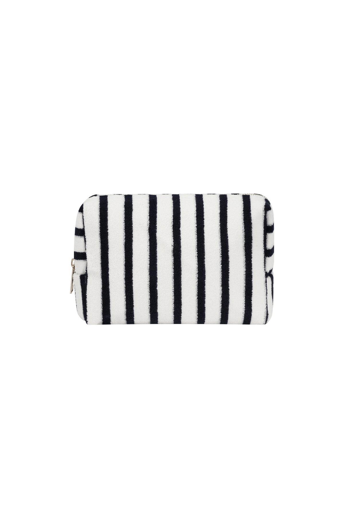 Trousse de maquillage 100 % polyester à rayures – plusieurs coloris