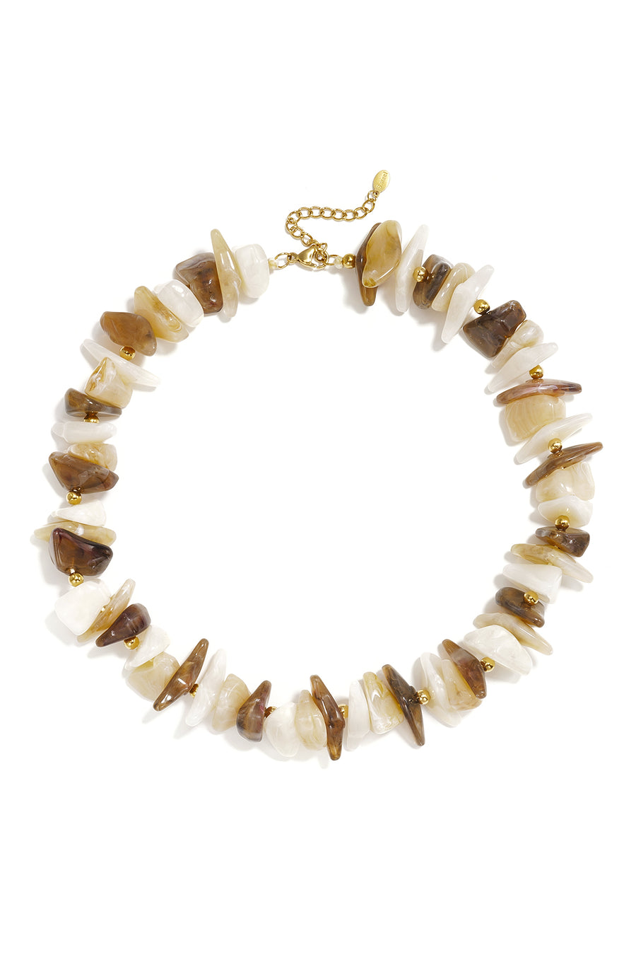 Kralen ketting met verschillende vormen en kleuren steentjes