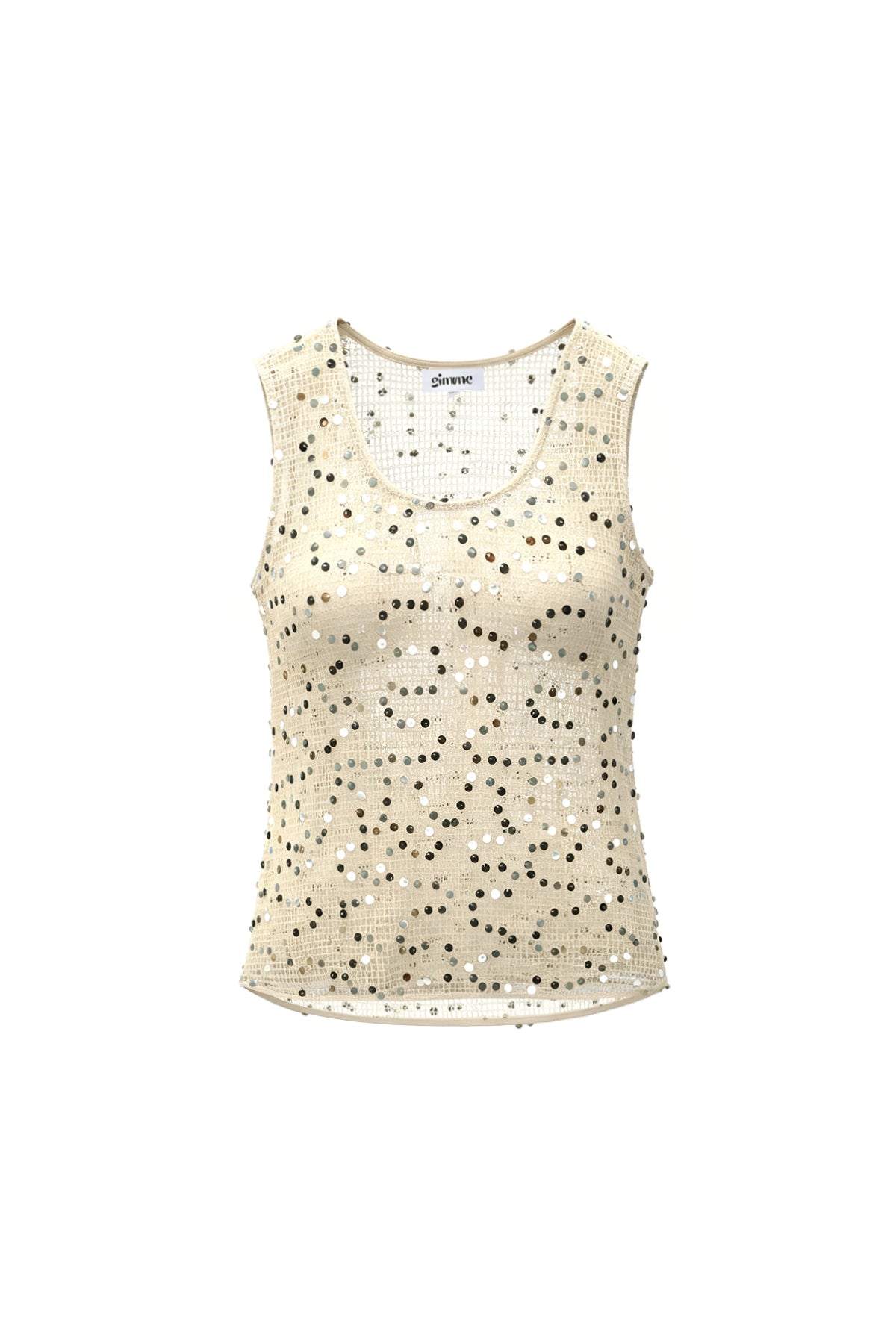 Dames gehaakte strandtop met glitterdetail – productfoto 7