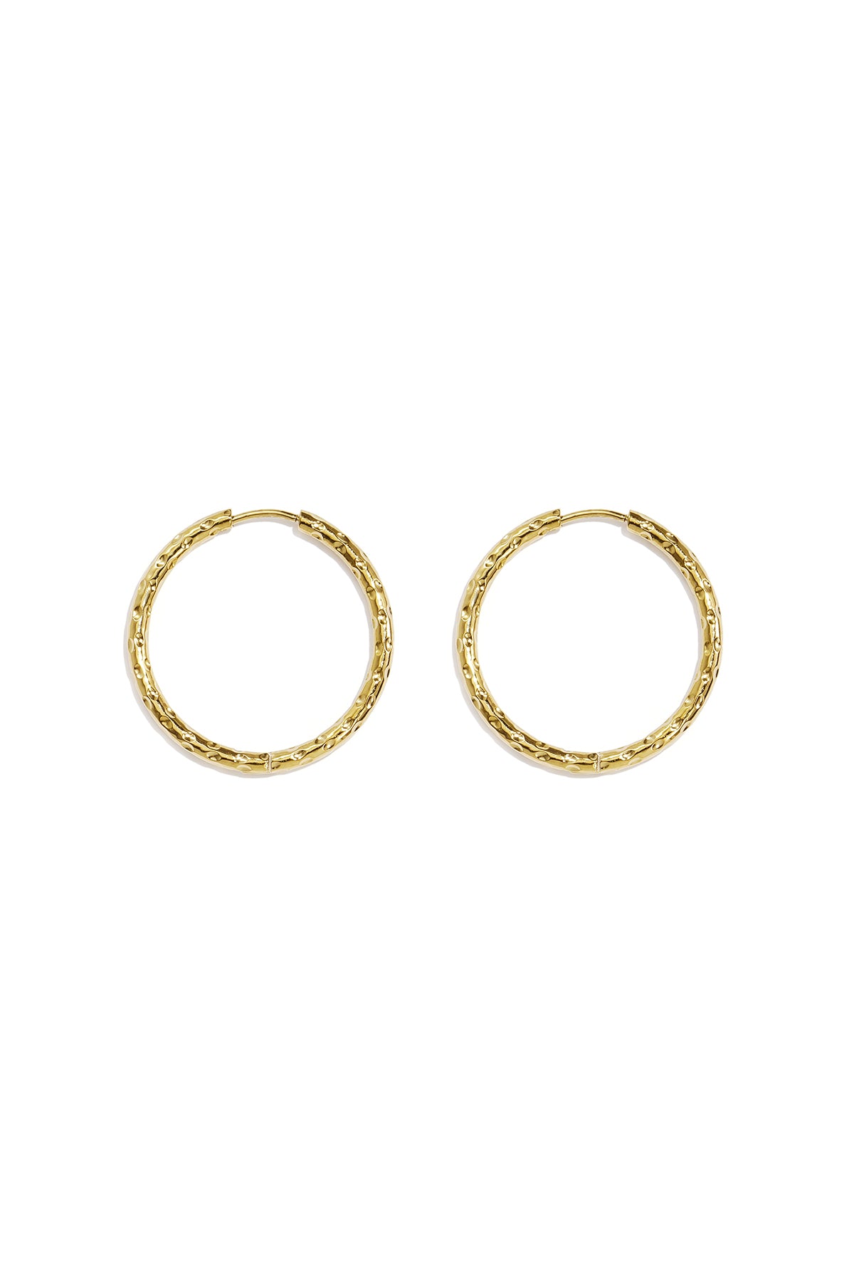 Women's Stainless Steel Round Hoop Earrings – Gold and Silver Tone – image 6