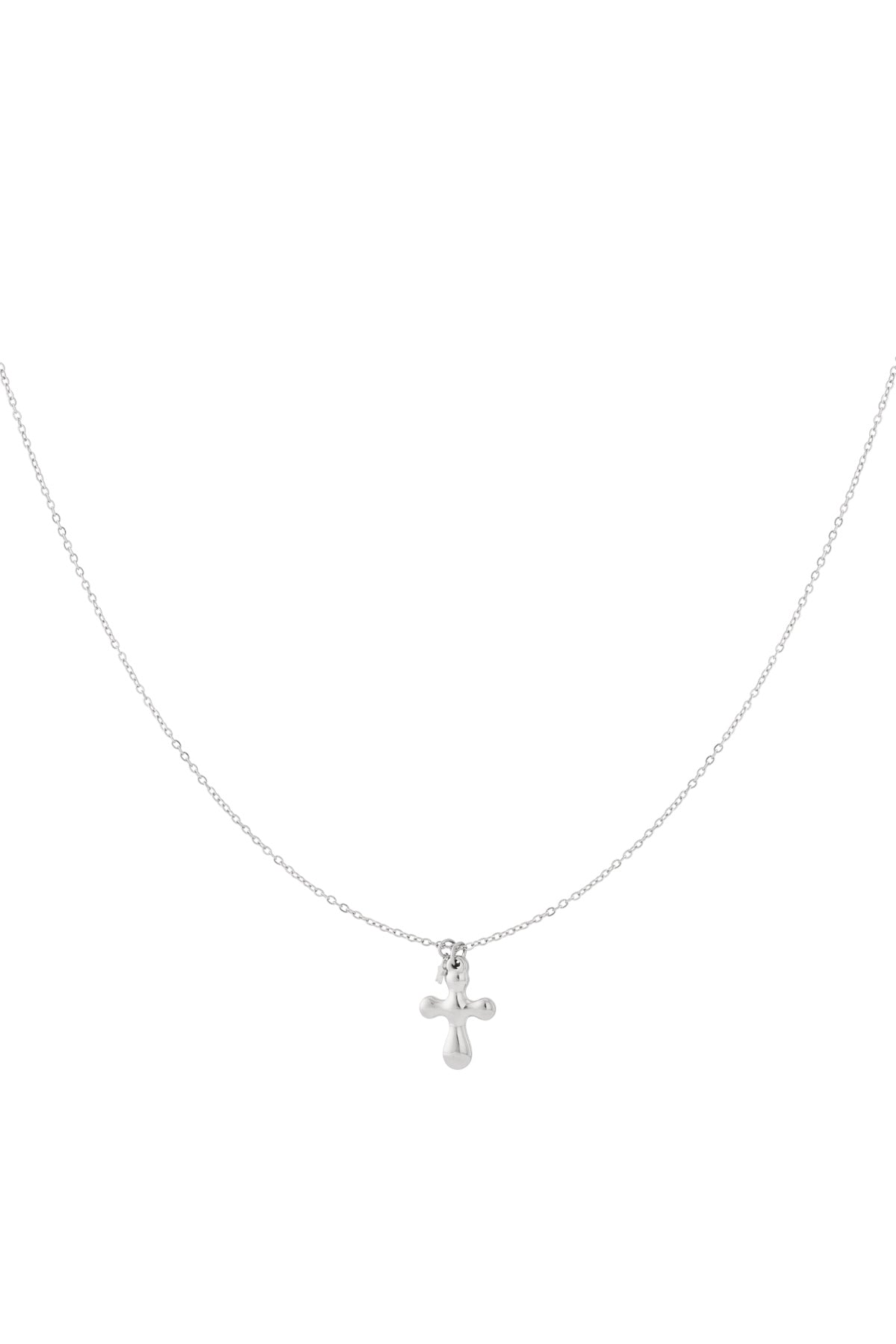 Women's necklace with 304 stainless steel cross pendant – gold-tone and silver-tone
