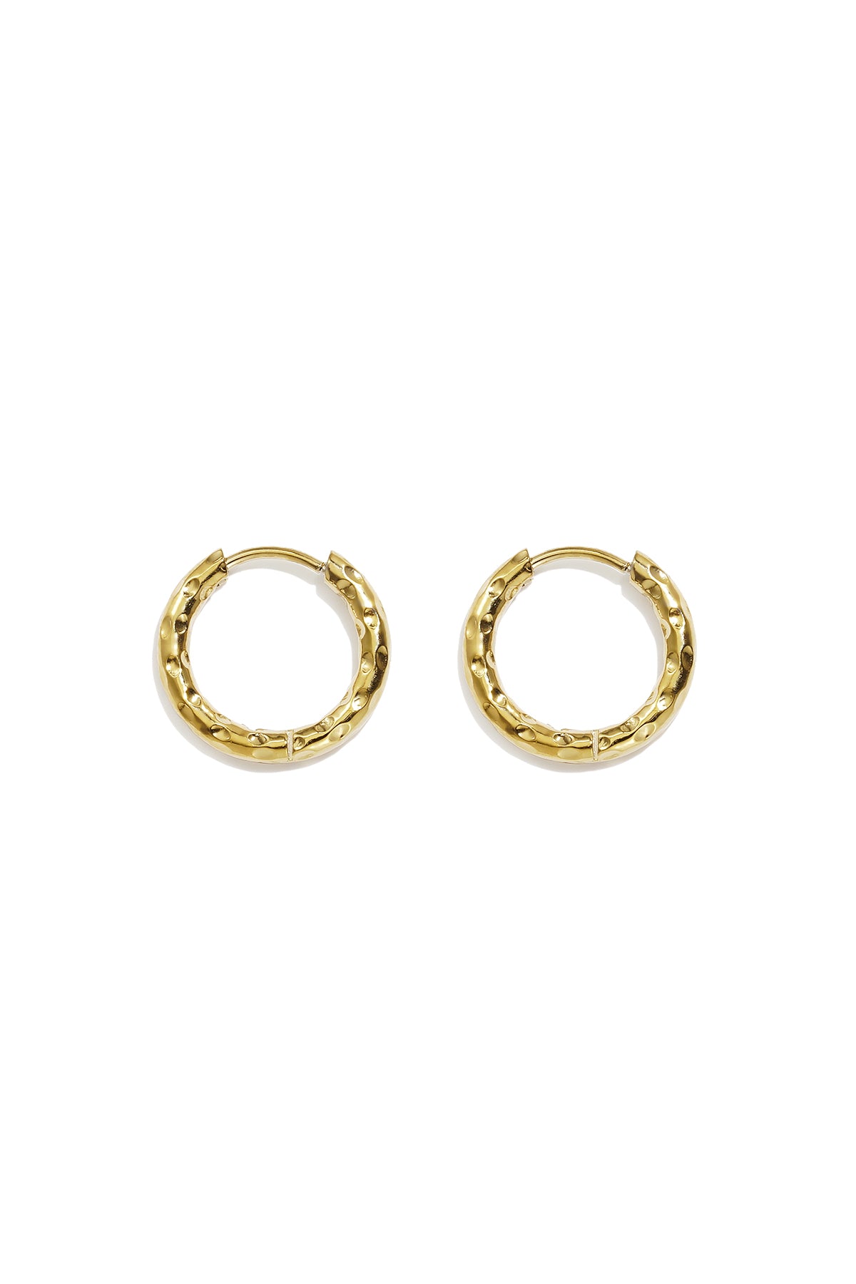Women's Stainless Steel Round Hoop Earrings – Gold and Silver Tone – image 4