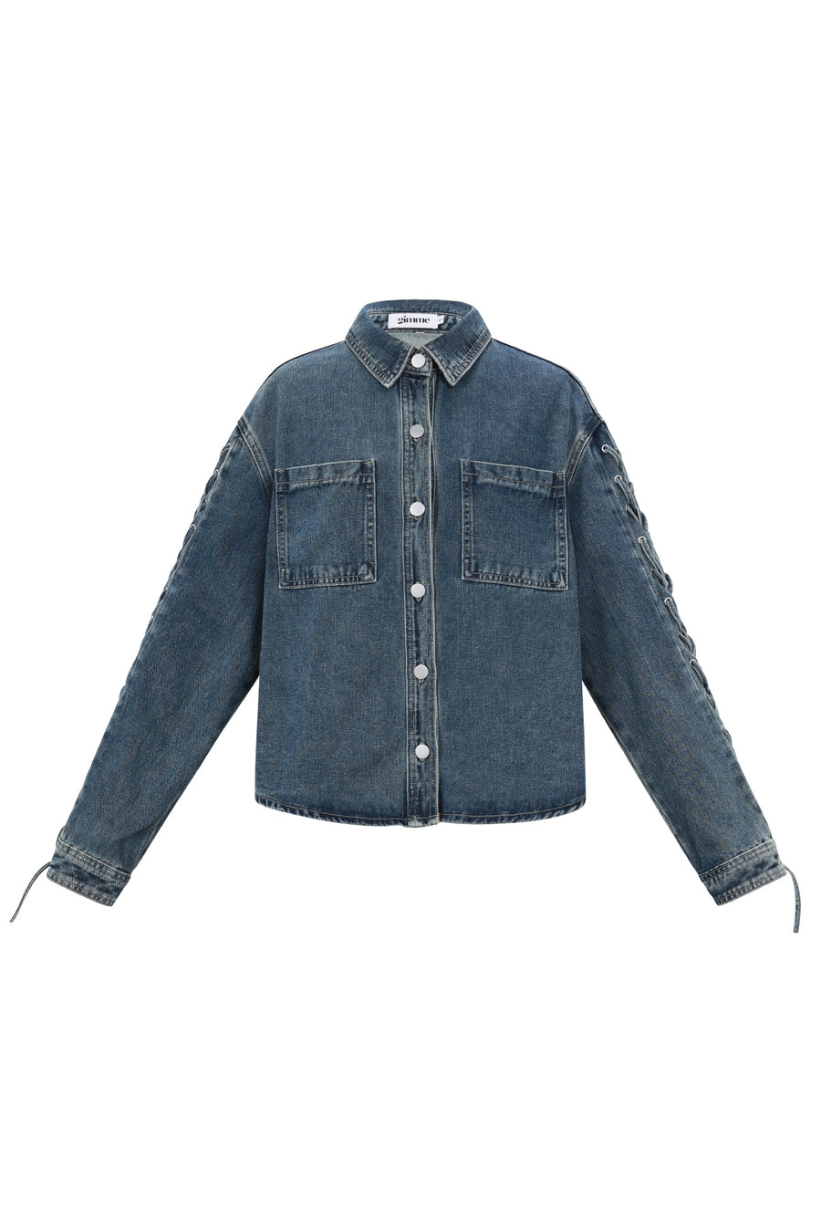 Veste en jean pour femme avec détail nœud