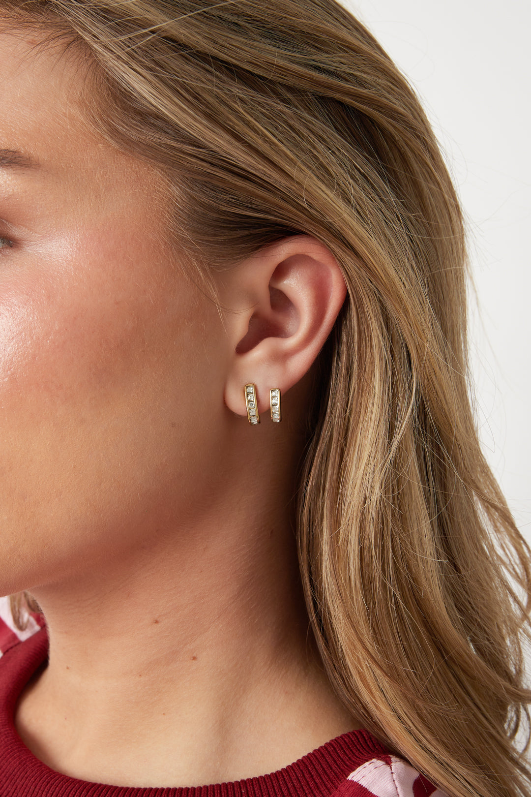 Women's Geometric Stainless Steel Stud Earrings – Gold-colored – image 3